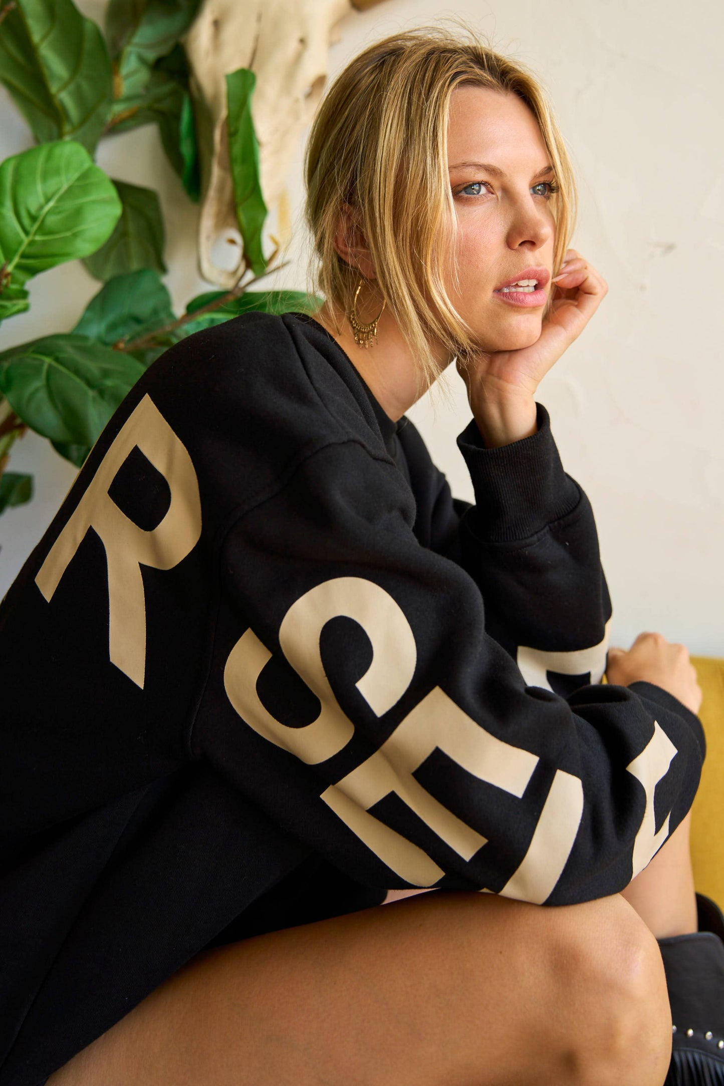 Love Yourself Oversized Brown Sweatshirt - Uniquely Claudia Boutique