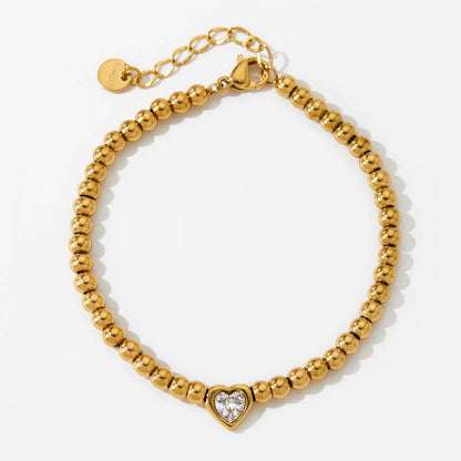 18K Stainless Steel Tarnish-Free Beaded Bracelet | Uniquely Claudia