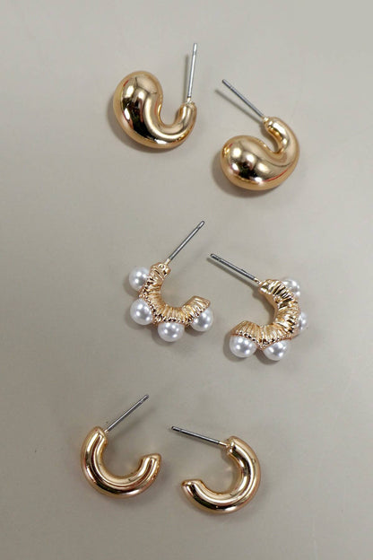 Trio Huggie Earrings | Uniquely Claudia 