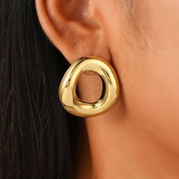 Gold Plated Kait Open Studs - 2 Styles - Uniquely Claudia Boutique
