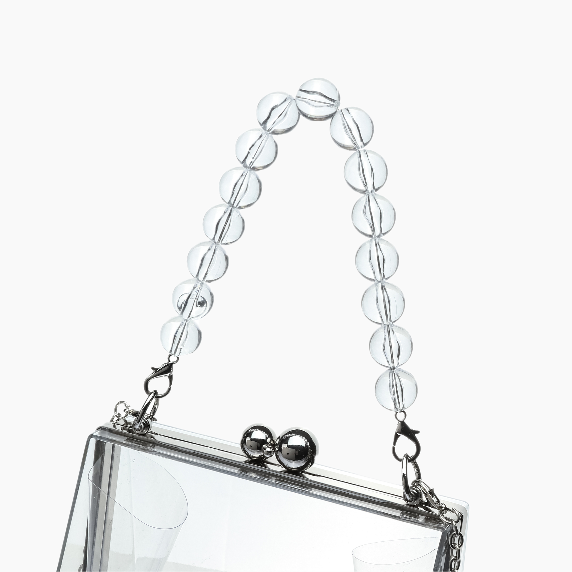 Bella Top Handle Clear Clutch | Uniquely Claudia 