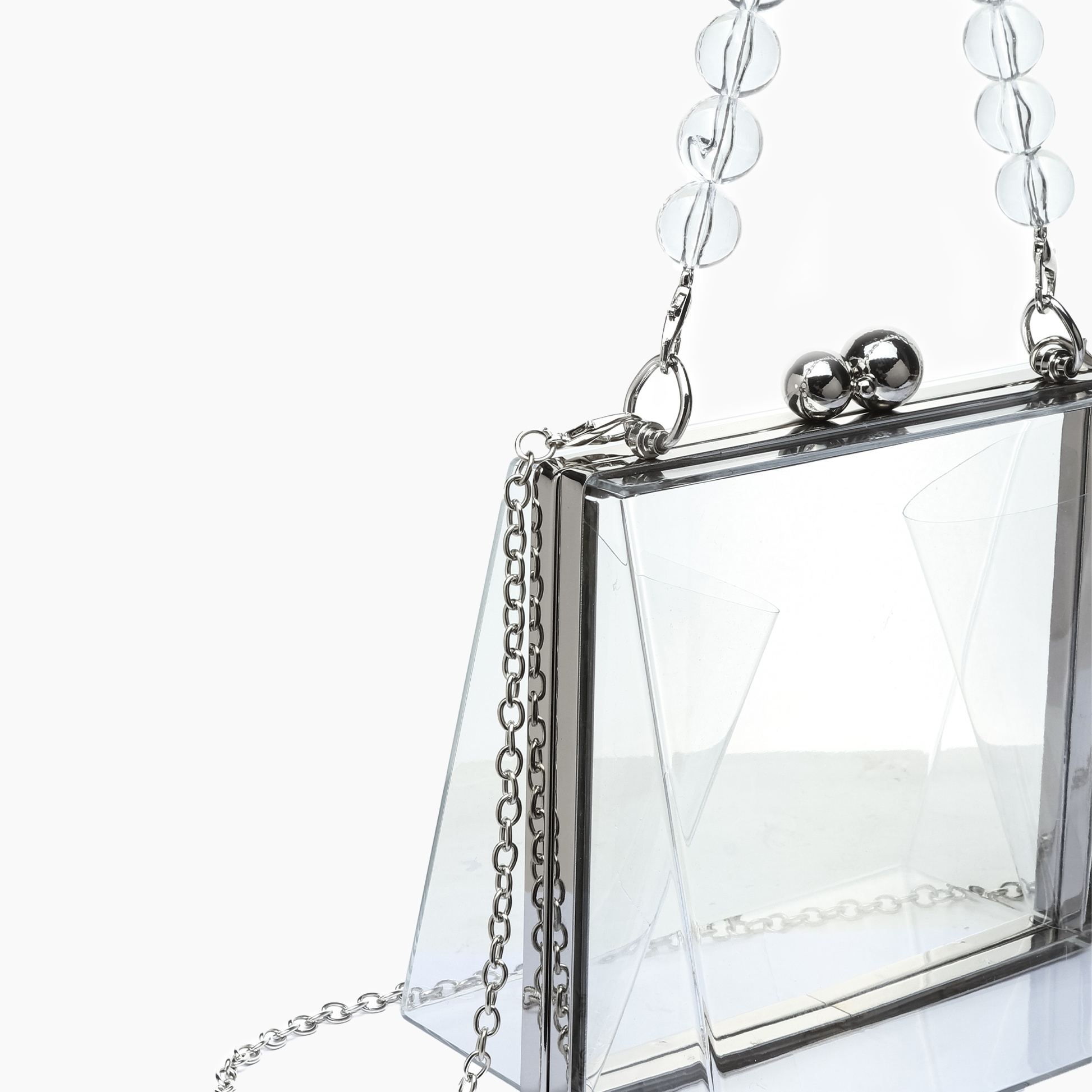 Bella Top Handle Clear Clutch | Uniquely Claudia 