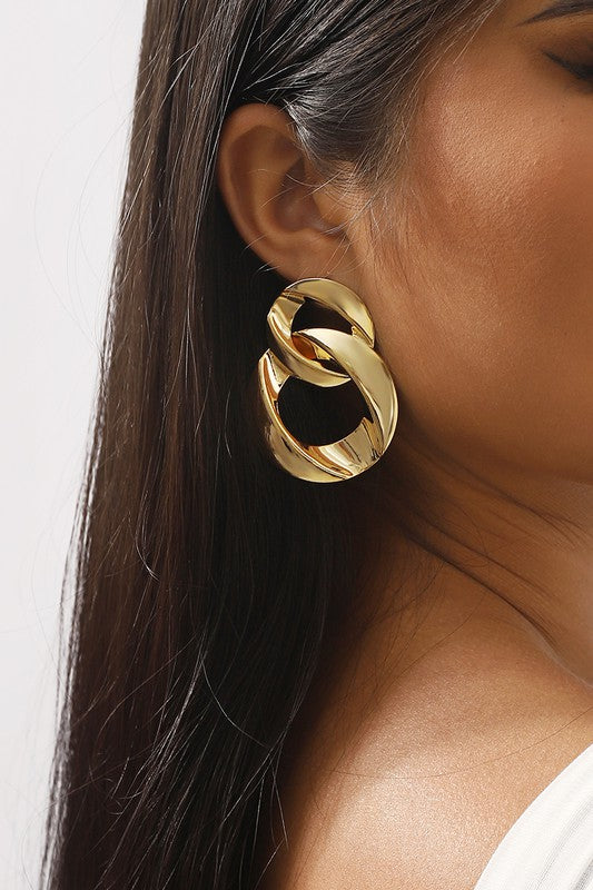 Chain Dangle 18k Plated Earrings | Uniquely Claudia Boutique