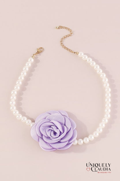 Rose Bud Pearl Choker - Uniquely Claudia Boutique