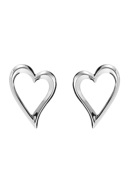 18k Gold Plated Large Hollow Heart Earrings | Uniquely Claudia Boutique
