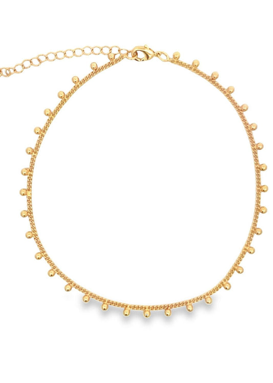 18K Gold Filled Dangle Beads Anklet | Uniquely Claudia Boutique