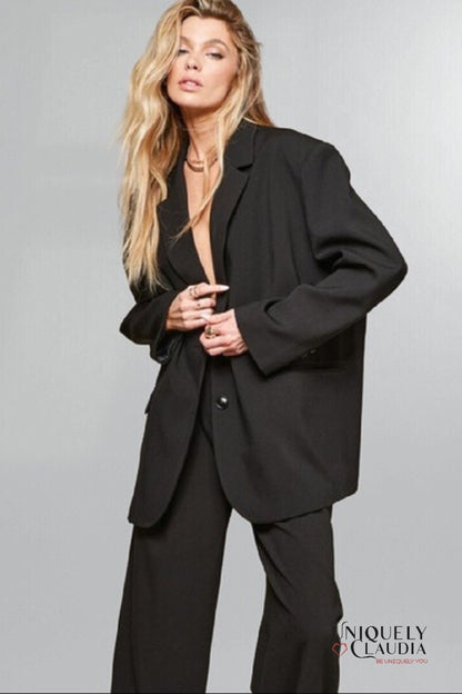 Irisa Oversized Boyfriend Blazer | Uniquely Claudia Boutique