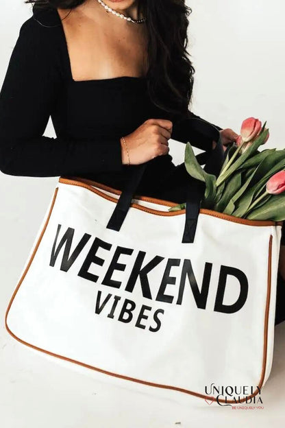 Weekend Vibes Getaway Tote Bag - Uniquely Claudia Boutique