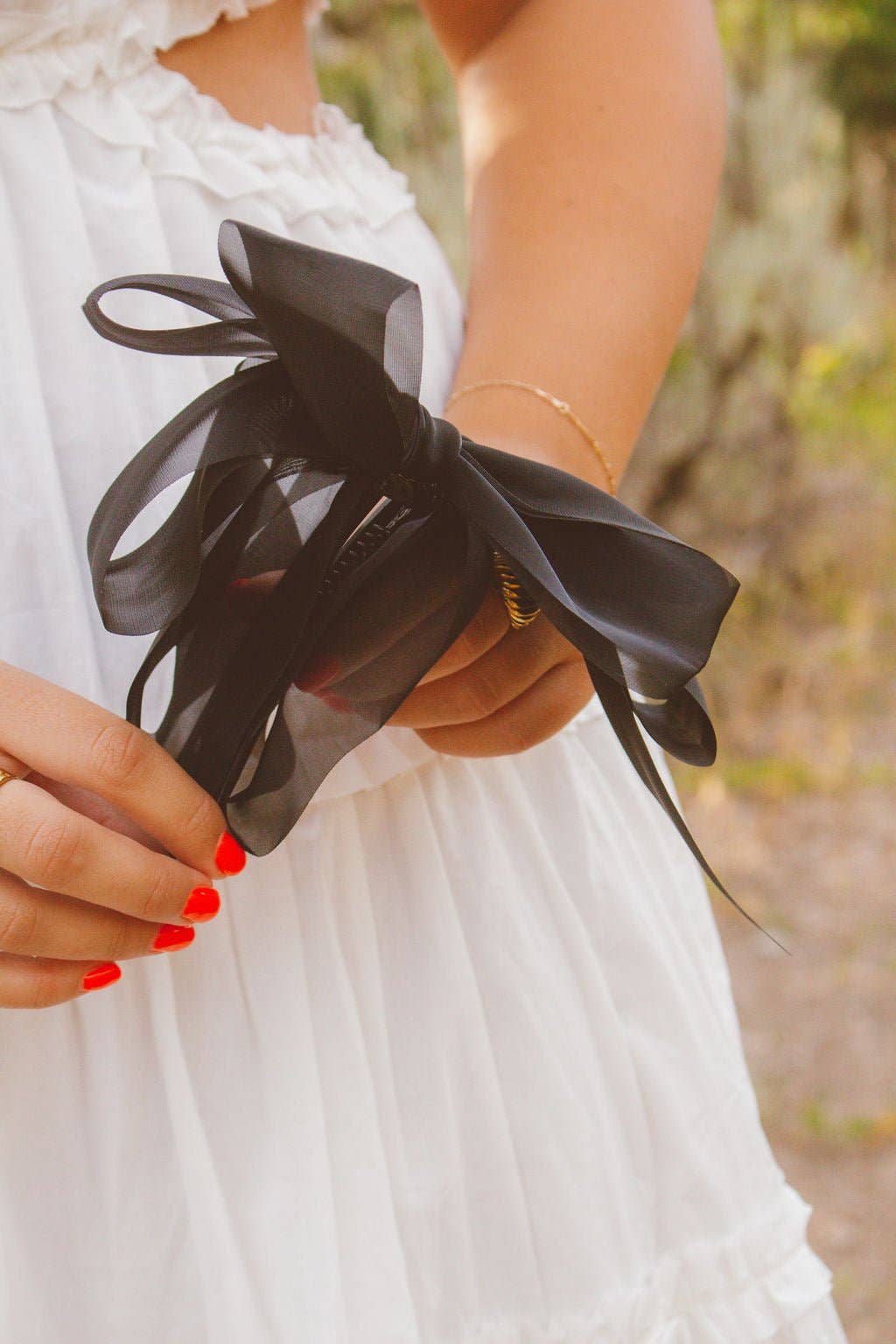 Chiquita Sheer Bow Banana Claw Clip | Uniquely Claudia Boutique 