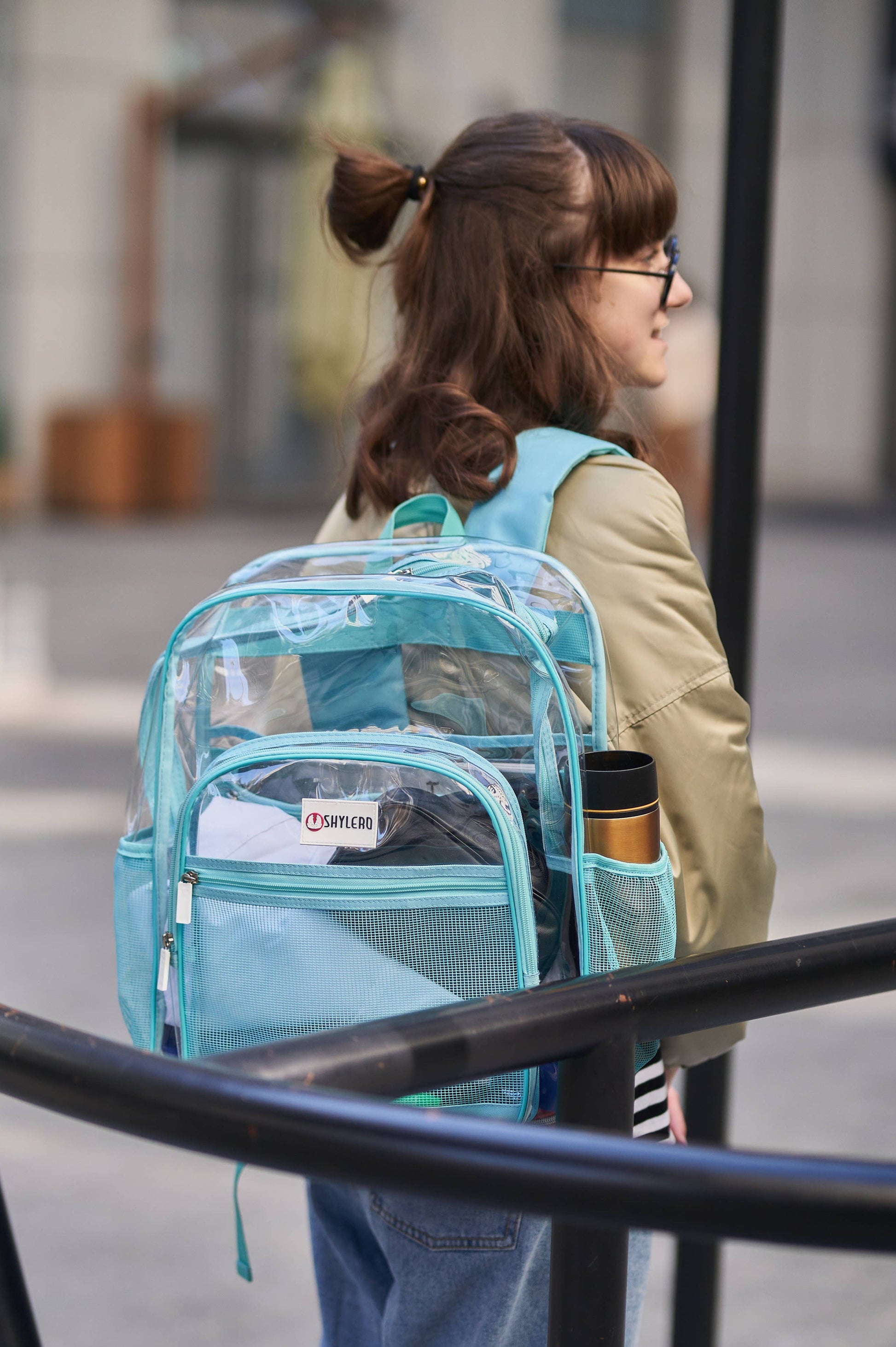 Turquoise Clear Backpack | Uniquely Claudia Boutique 
