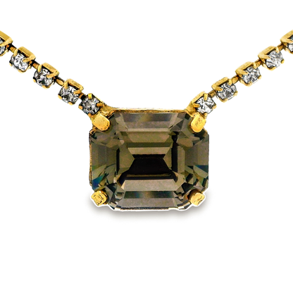 TOVA Rhys Black Diamond Rectangle Necklace | Uniquely Claudia