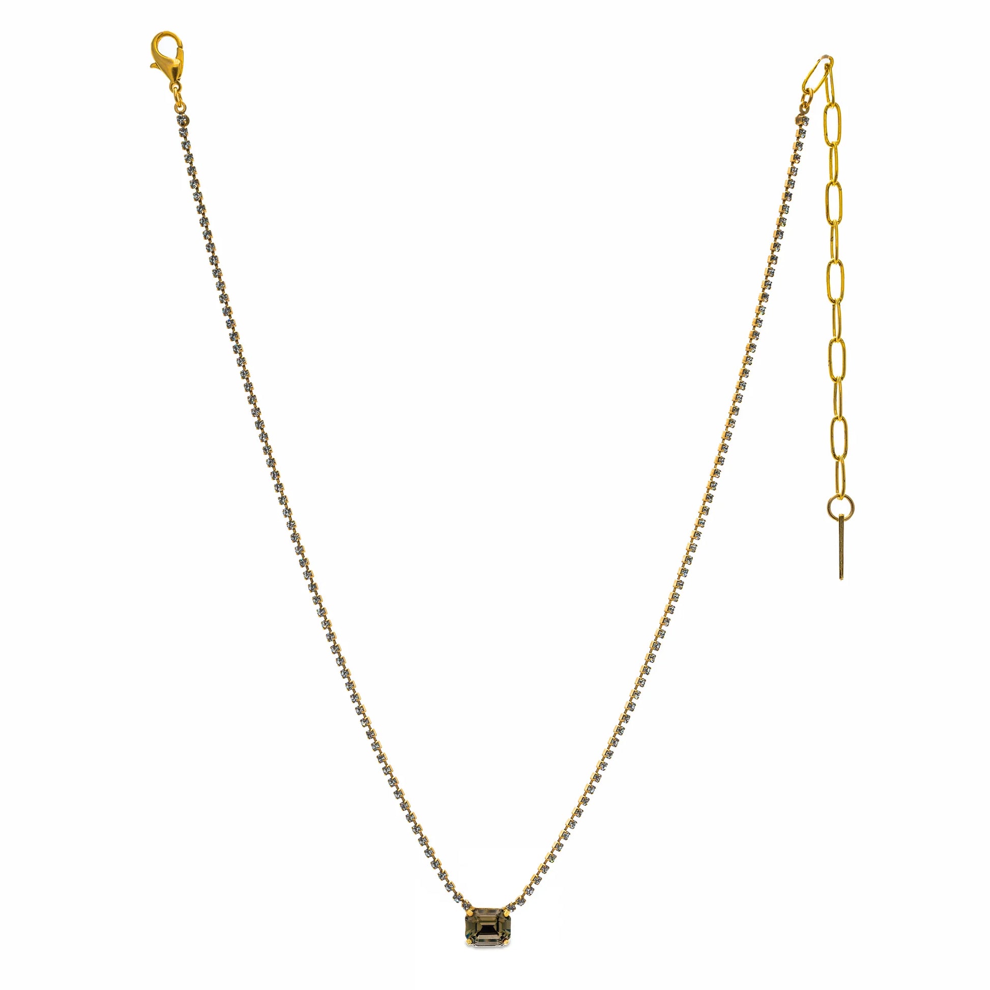 TOVA Rhys Black Diamond Rectangle Necklace | Uniquely Claudia