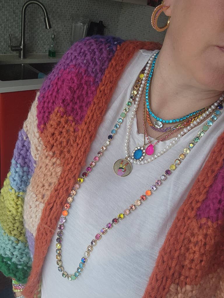 TOVA Milli Necklace in Electrics: Electric Blue