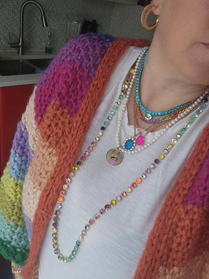 TOVA Milli Necklace in Electrics: Electric Blue