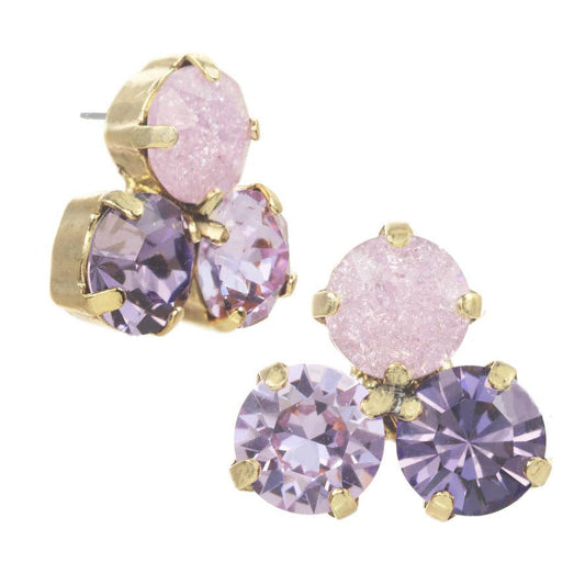 TOVA Ines ICE Purple Earrings