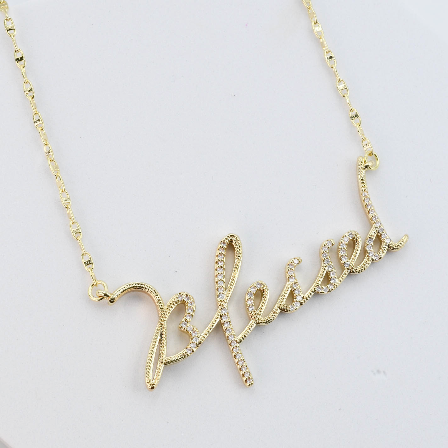 Blessed 14K Gold-Plated Necklace - Uniquely Claudia Boutique