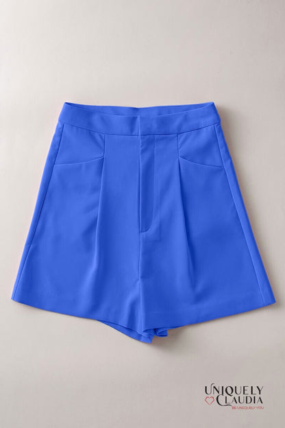 Britt High Waist Hidden Closure Pleated Shorts | Uniquely Claudia Boutique