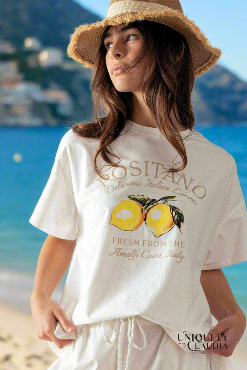 Positano Limone Graphic Tee | Uniquely Claudia 