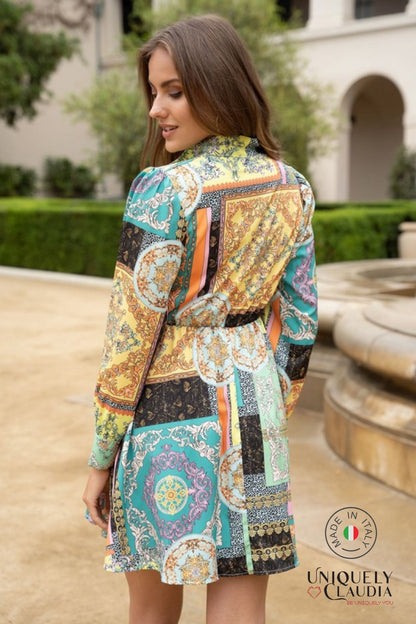 European Fashion | Ilaria High Neck Empire Waist Dress | Uniquely Claudia Boutique