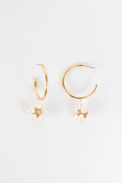 Pearl Flower Hoop | Uniquely Claudia 
