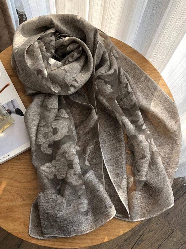 Lace Vegan Silk Scarf - Uniquely Claudia Boutique