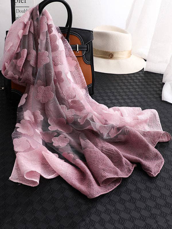 Floral Lace Scarf - Uniquely Claudia Boutique