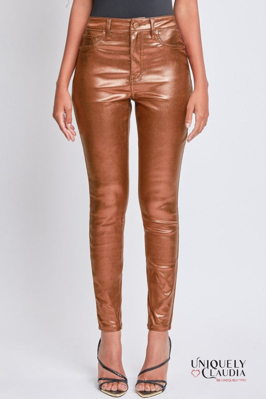 Lina High-Rise Metallic Skinny Jean | Uniquely Claudia Boutique 