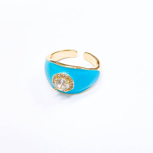 Irene Blue Enamel Ring | Uniquely Claudia Boutique 