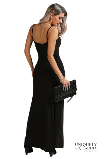 Mandy Cowl Neck Maxi Dress - UNIQUELY CLAUDIA