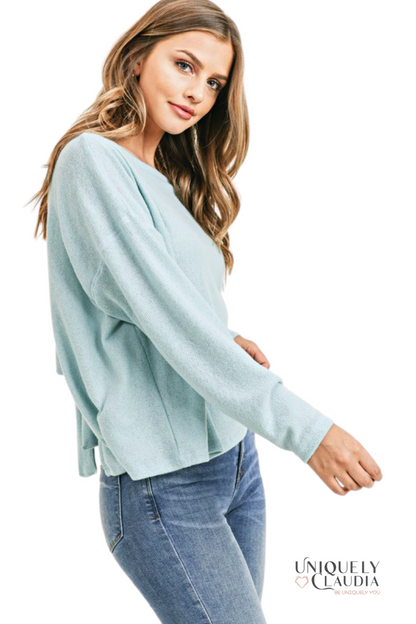  Alexia Pullover Open-Back Sweater | Uniquely Claudia Boutique