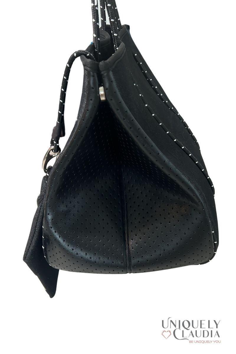 Women's Handbags | Arlin Black with Metallic Accents Tote Bag | Uniquely Claudia Boutique