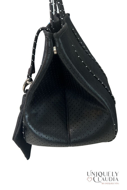 Women's Handbags | Arlin Black with Metallic Accents Tote Bag | Uniquely Claudia Boutique