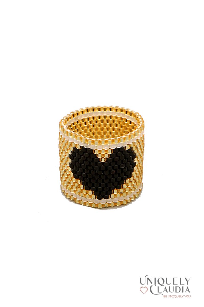 Women's Bracelet | Beaded Heart Bracelets & Ring Set | Uniquely Claudia Boutique