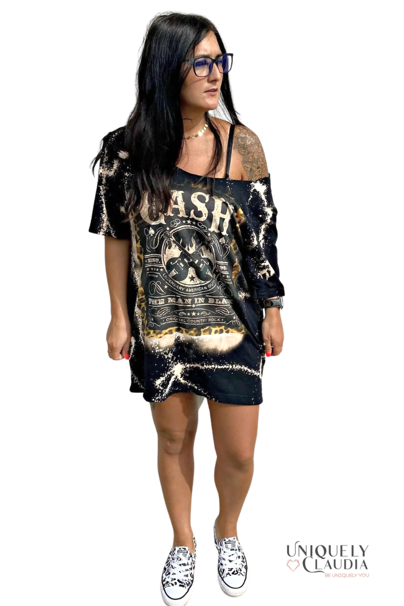 Cash Off-Shoulder T-Shirt Dress | Uniquely Claudia