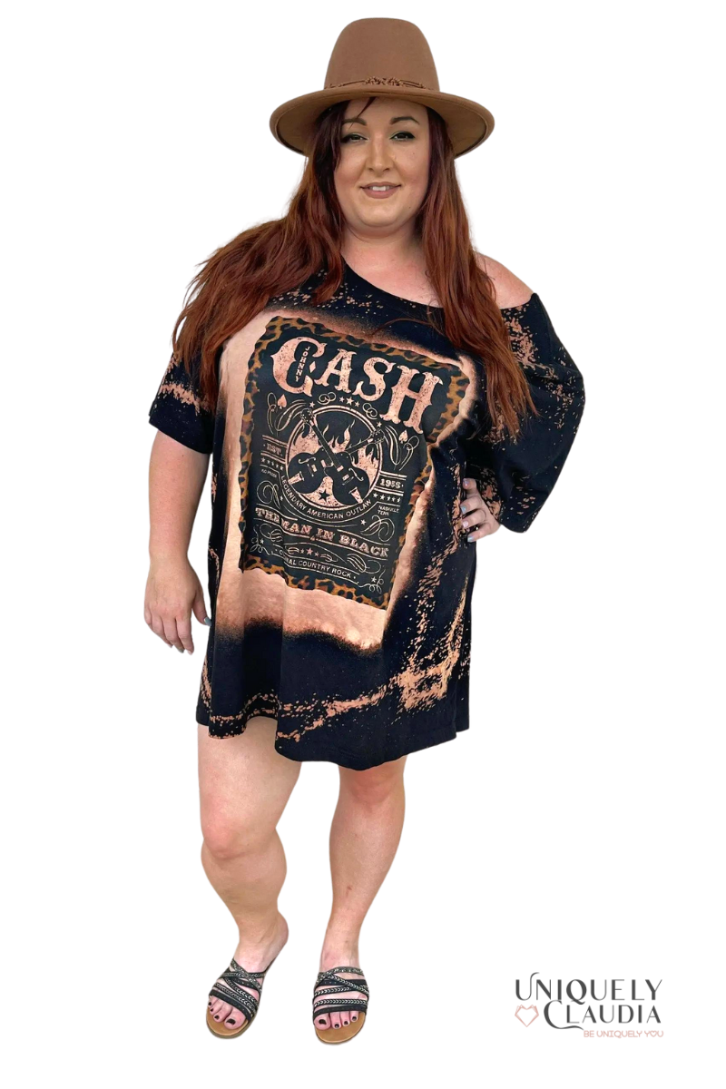 Cash Off-Shoulder T-Shirt Dress | Uniquely Claudia