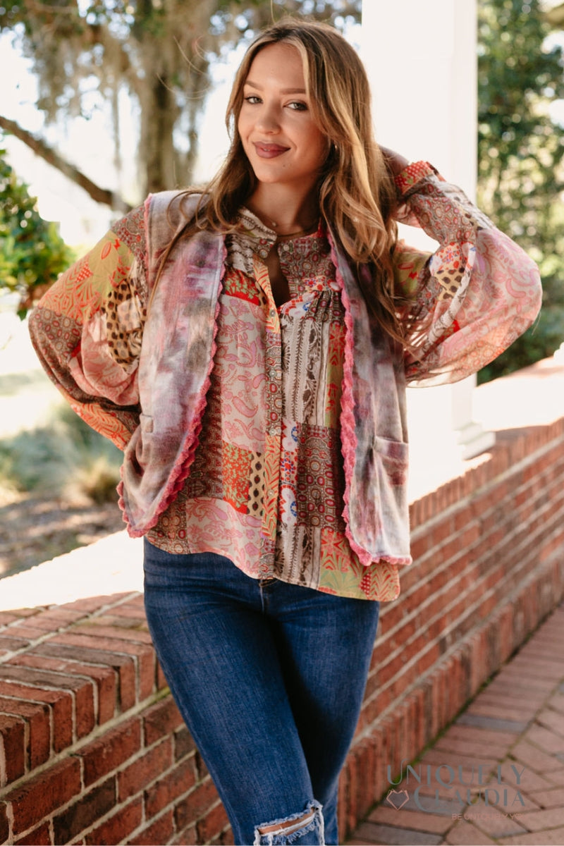 Women's Tops | Corina Paisley Dolman Sleeves Top | Uniquely Claudia Boutique
