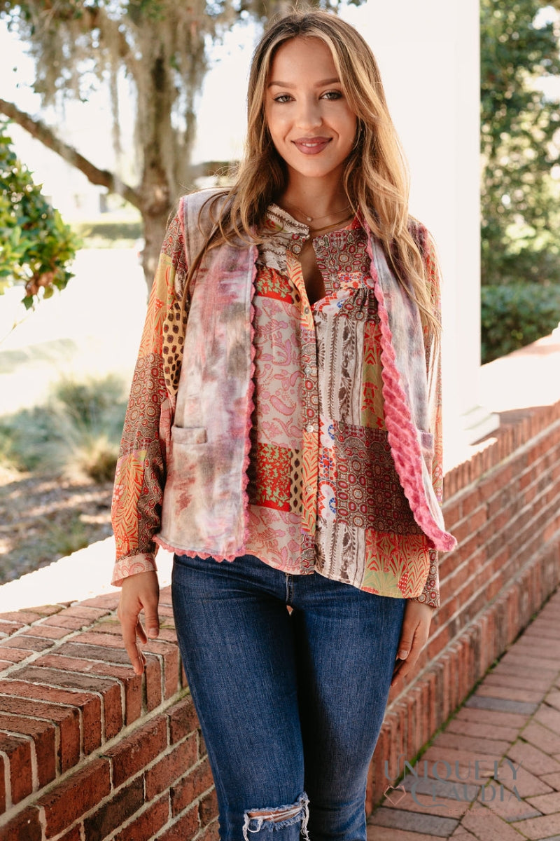 Women's Tops | Corina Paisley Dolman Sleeves Top | Uniquely Claudia Boutique