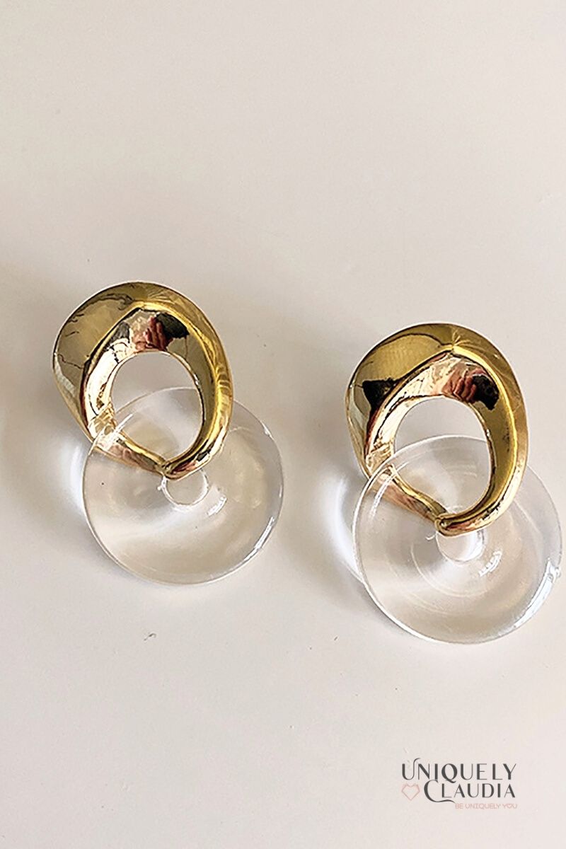 Double Disk Geo Earrings | Uniquely Claudia