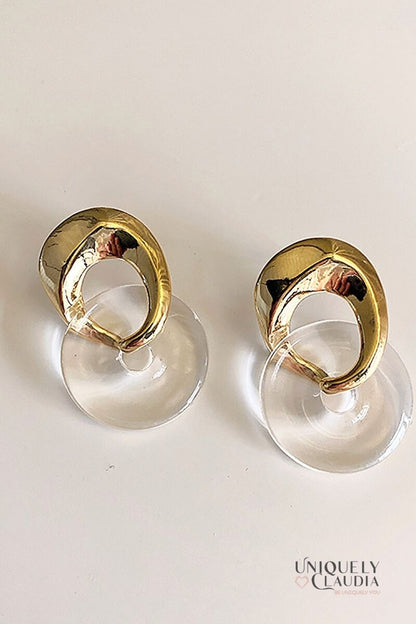 Double Disk Geo Earrings | Uniquely Claudia