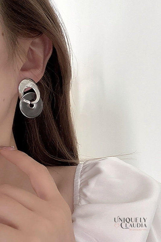 Double Disk Geo Earrings | Uniquely Claudia