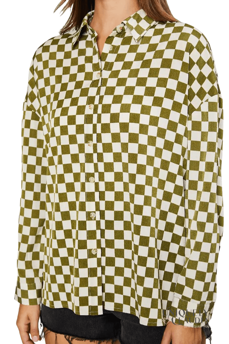 Fiorella Checkered Blouse | UNIQUELY CLAUDIA