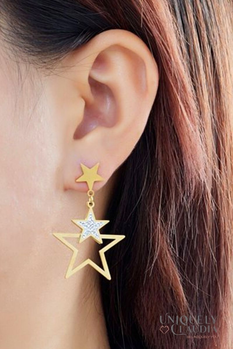 Women's Earrings | Glowing Stars Stainless Steel Earrings | Uniquely Claudia Boutique