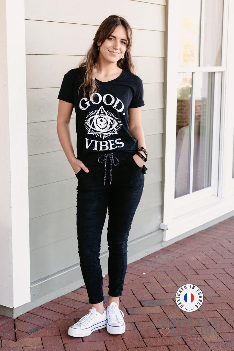 Women's Tshirts | Good Vibes Only Tee | Uniquely Claudia Boutique
