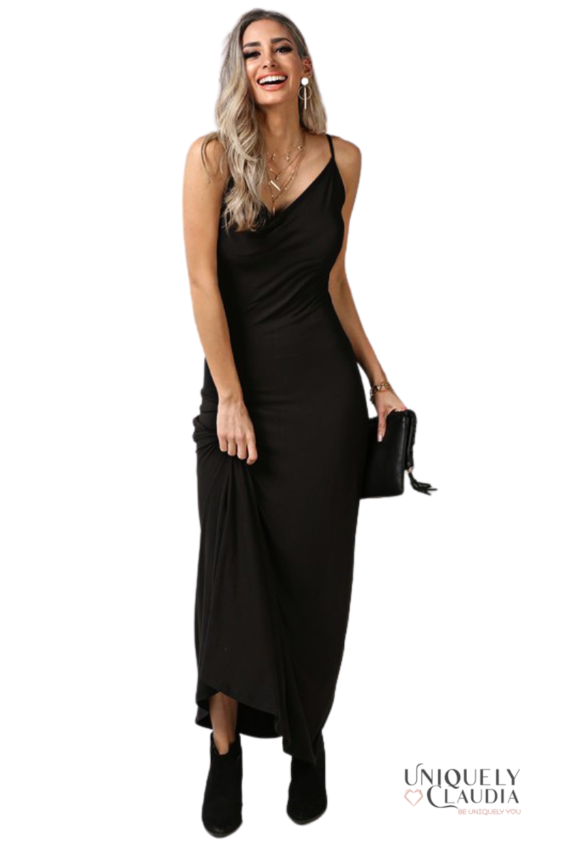Mandy Cowl Neck Maxi Dress | Uniquely Claudia