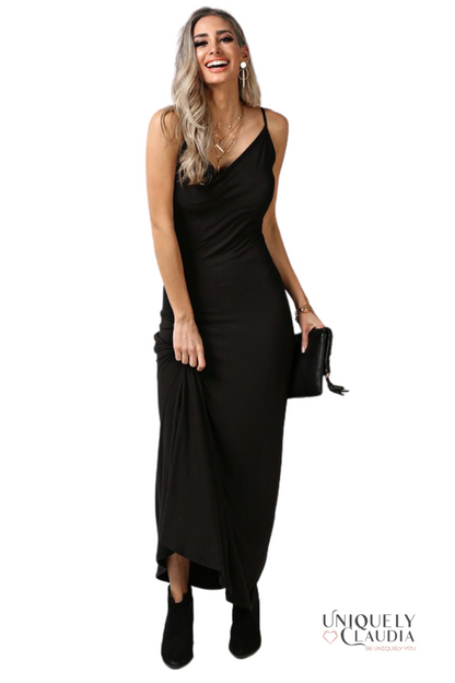 Mandy Cowl Neck Maxi Dress | Uniquely Claudia
