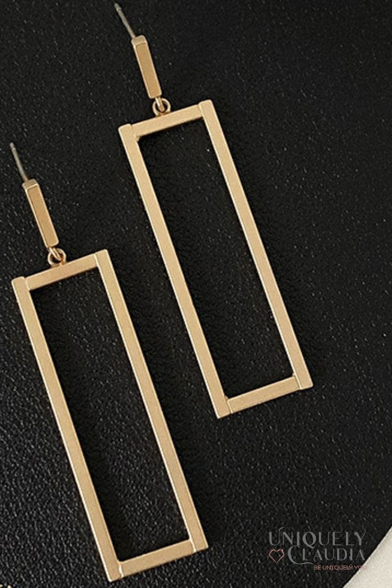 Women's Earrings | Modern Frame Stainless Steel Earrings | Uniquely Claudia Boutique