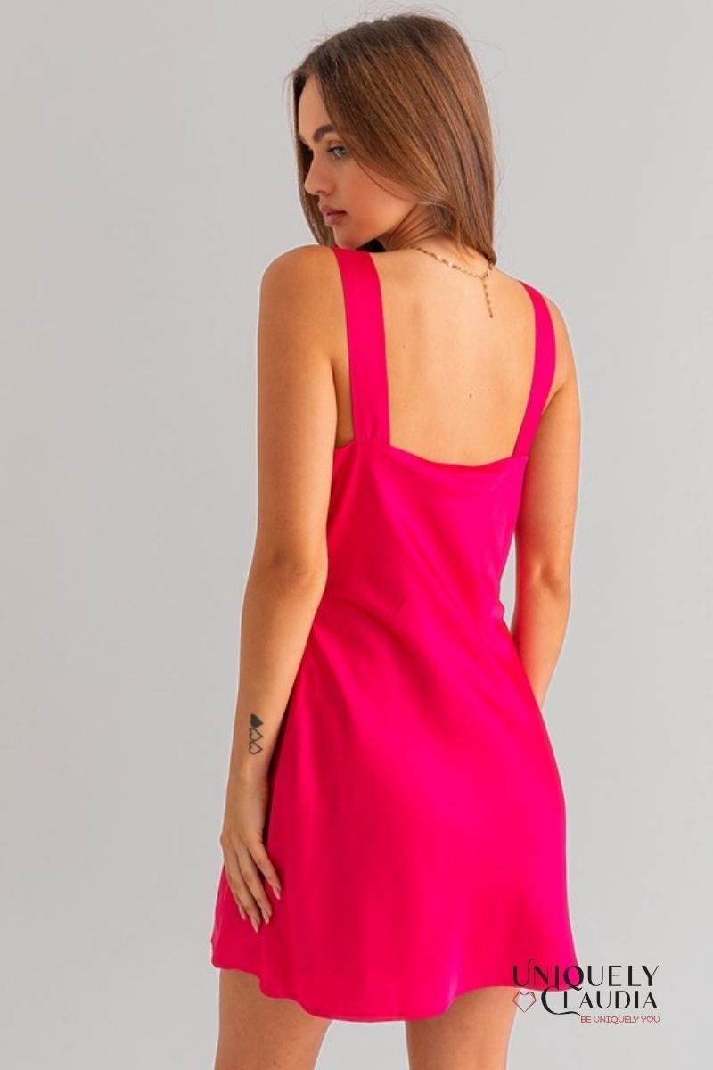 Woman's Dresses | Shannon Sleeveless Satin Dress | Uniquely Claudia Boutique