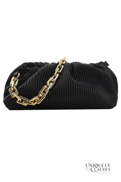 Women's Handbags | Sloane Pleated Clutch Handbag | Uniquely Claudia Boutique