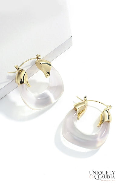 Square Chunky Hoops Earrings | Uniquely Claudia