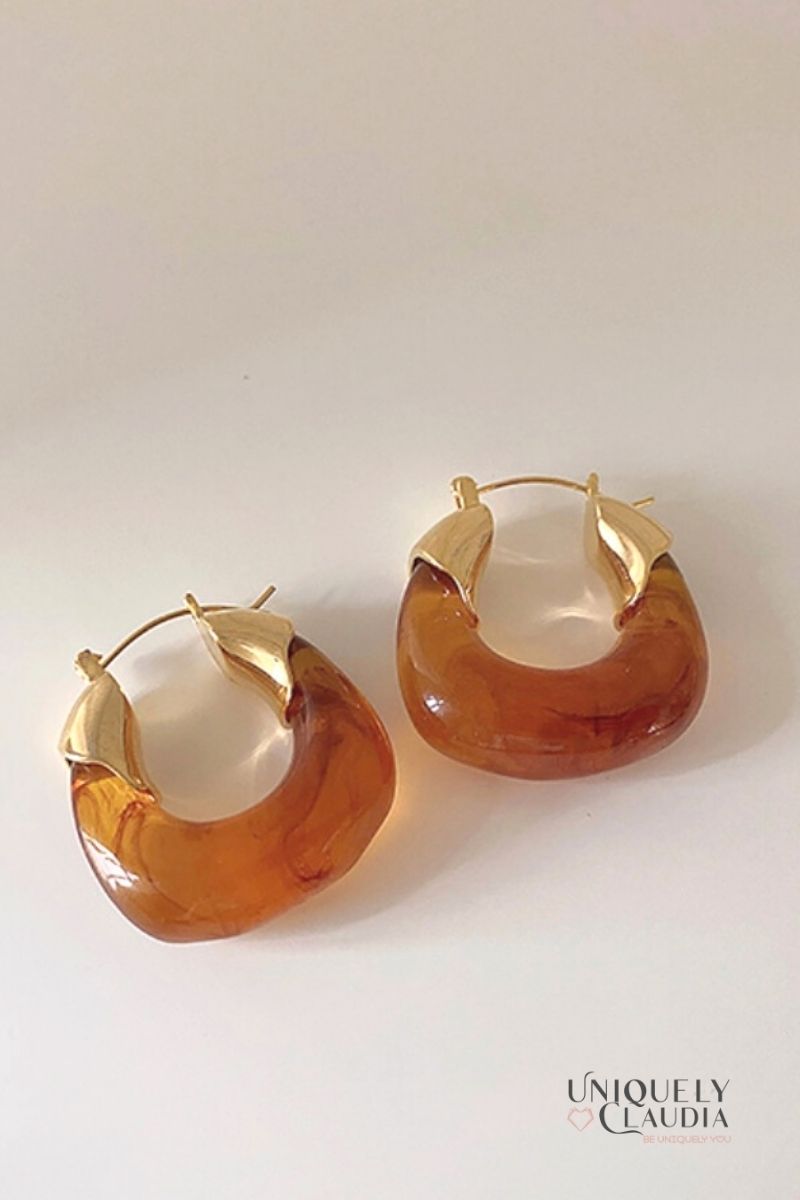 Square Chunky Hoops Earrings | Uniquely Claudia